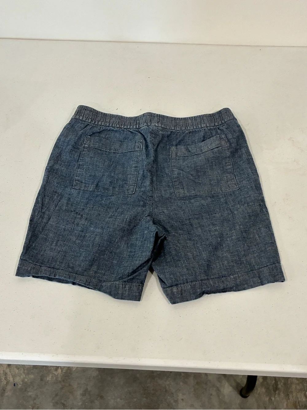 Gap Kids Boys Size Large 10-11 Husky Chambray Denim Easy Shorts Pull On